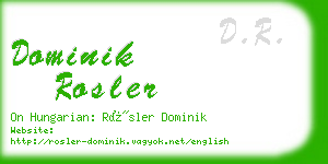 dominik rosler business card